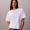 T-shirt Boxy com logótipo gráfico em letra desbotada T-shirt Boxy com logótipo gráfico em letra desbotada