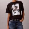 T-shirt Boxy com logótipo gráfico em letra desbotada T-shirt Boxy com logótipo gráfico em letra desbotada
