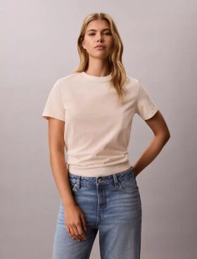 T-shirt clássica com estampado floral