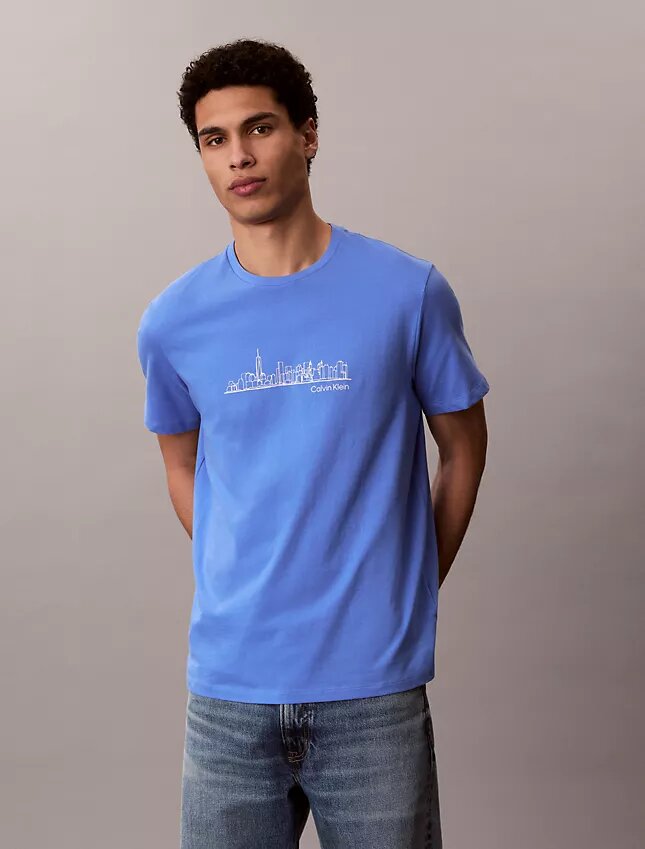 T-shirt clássica com grafismo City Skyline T-shirt clássica com grafismo City Skyline