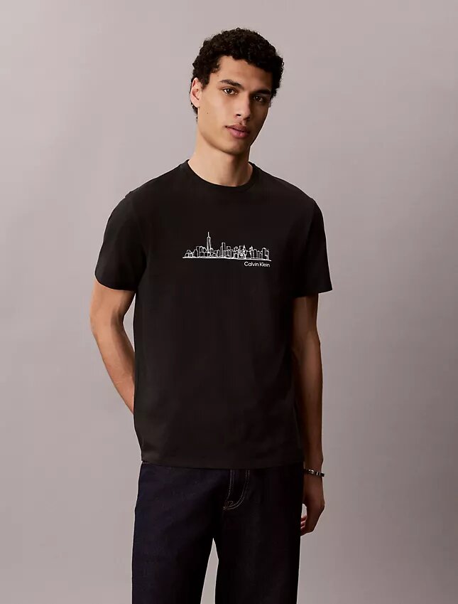 T-shirt clássica com grafismo City Skyline T-shirt clássica com grafismo City Skyline