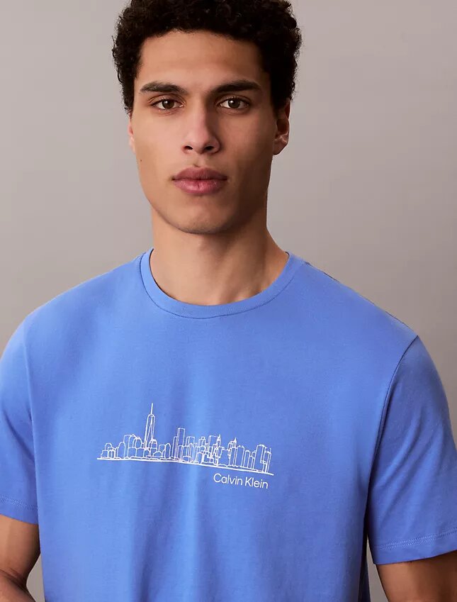 T-shirt clássica com grafismo City Skyline T-shirt clássica com grafismo City Skyline