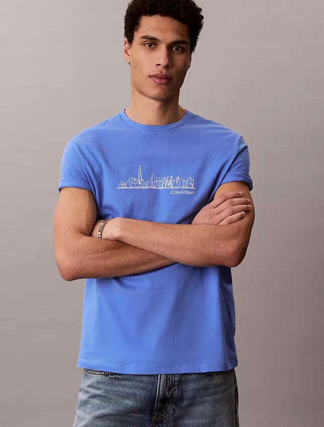 T-shirt clássica com grafismo City Skyline T-shirt clássica com grafismo City Skyline
