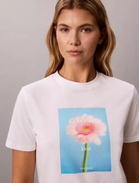 T-shirt clássica com grafismo Daisy