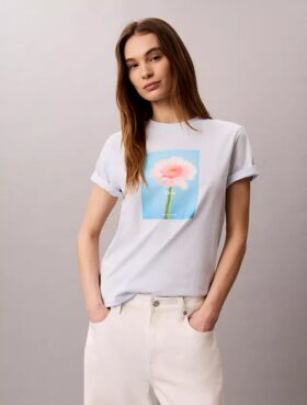 T-shirt clássica com grafismo Daisy
