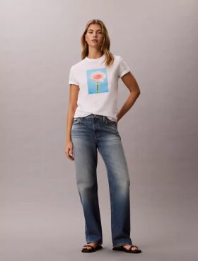 T-shirt clássica com grafismo Daisy