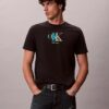 T-shirt clássica com grafismo de Monogram duplo T-shirt clássica com grafismo de Monogram duplo