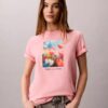 T-shirt clássica com grafismo floral T-shirt clássica com grafismo floral