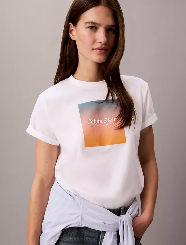 T-shirt clássica com grafismo Sunset T-shirt clássica com grafismo Sunset