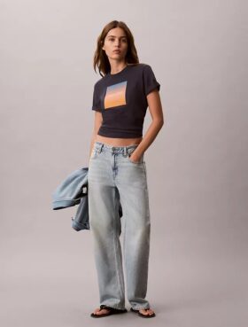 T-shirt clássica com grafismo Sunset