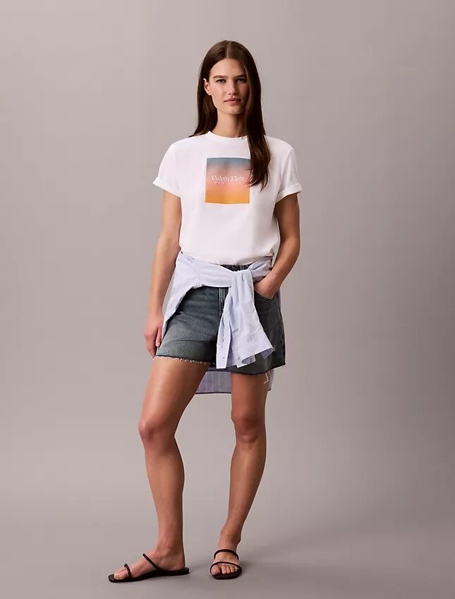 T-shirt clássica com grafismo Sunset T-shirt clássica com grafismo Sunset