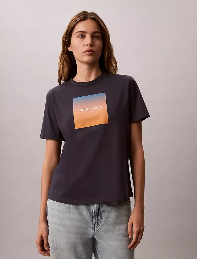 T-shirt clássica com grafismo Sunset T-shirt clássica com grafismo Sunset
