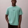 T-shirt clássica com logótipo e efeito de lavagem ácida T-shirt clássica com logótipo e efeito de lavagem ácida