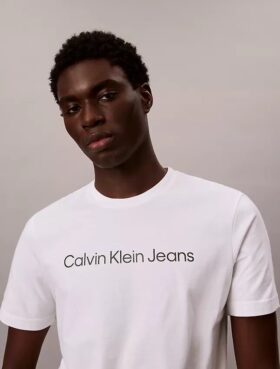 T-shirt clássica com logótipo em folha metálica