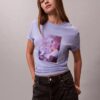 T-shirt clássica com logótipo floral T-shirt clássica com logótipo floral