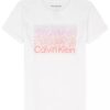 T-shirt clássica com logótipo ombré para meninas T-shirt clássica com logótipo ombré para meninas