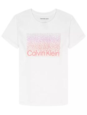 T-shirt clássica com logótipo ombré para meninas