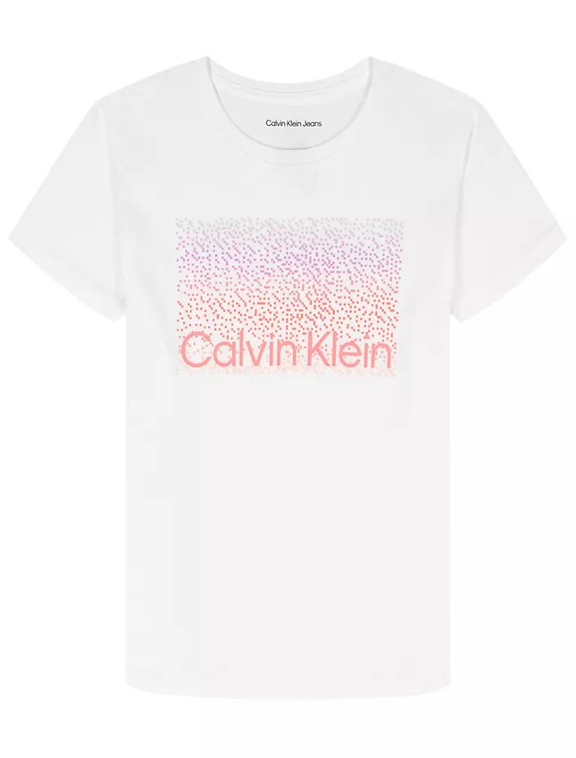 T-shirt clássica com logótipo ombré para meninas T-shirt clássica com logótipo ombré para meninas