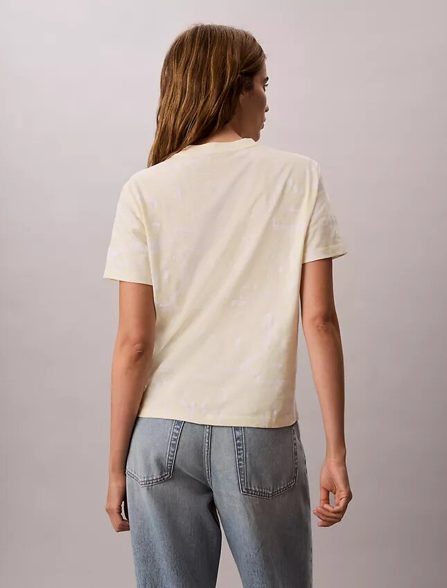 T-shirt clássica com Monogram desbotado em toda a peça T-shirt clássica com Monogram desbotado em toda a peça