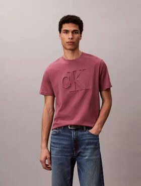 T-shirt clássica com Monogram em relevo