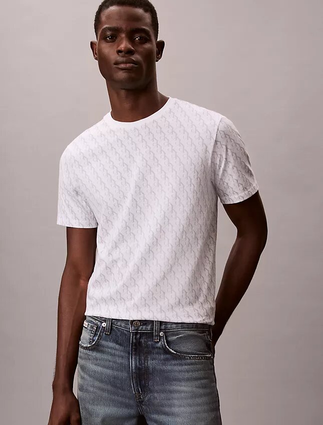 T-shirt clássica com Monogram integral Liquid Touch T-shirt clássica com Monogram integral Liquid Touch