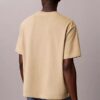 T-shirt clássica de gola redonda com logótipo estampado em cor desbotada