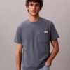 T-shirt com bolso em jersey de algodão