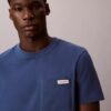 T-shirt com bolso em jersey de algodão