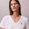 T-shirt com decote em V e Monogram
