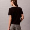 T-shirt com decote em V e Monogram