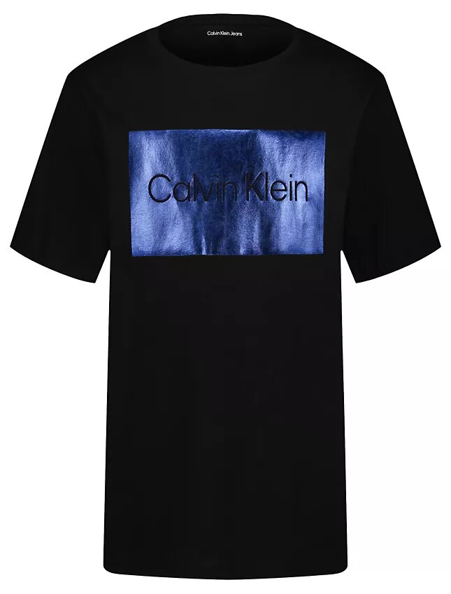 T-shirt com logótipo CK One em folha metálica para meninos T-shirt com logótipo CK One em folha metálica para meninos