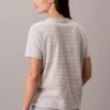T-shirt com logótipo CK às riscas T-shirt com logótipo CK às riscas