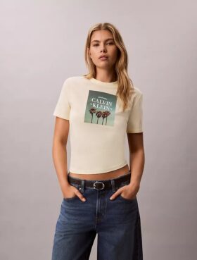 T-shirt com logótipo de palmeira