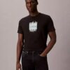 T-shirt com logótipo gráfico Calvin Klein moderno