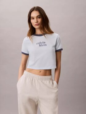 T-shirt curta com logótipo