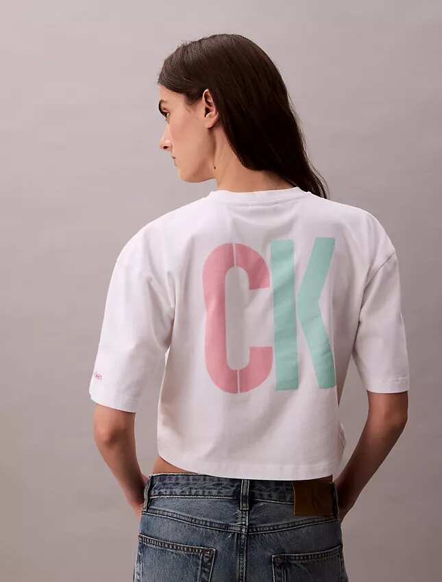 T-shirt curta e folgada Marc Hundley Pride Viva Love T-shirt curta e folgada Marc Hundley Pride Viva Love