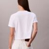 T-shirt curta e larga com logótipo em letra cursiva T-shirt curta e larga com logótipo em letra cursiva