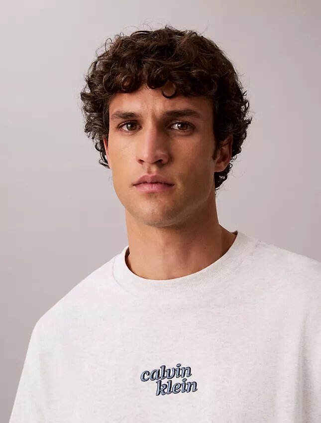 T-shirt de corte descontraído com logótipo de 1989 bordado T-shirt de corte descontraído com logótipo de 1989 bordado