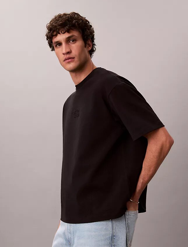 T-shirt de corte descontraído com logótipo de 1989 bordado T-shirt de corte descontraído com logótipo de 1989 bordado