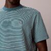 T-shirt de corte descontraído com riscas T-shirt de corte descontraído com riscas