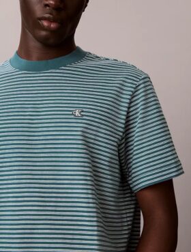 T-shirt de corte descontraído com riscas