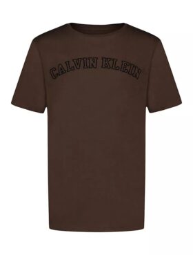 T-shirt de gola redonda com logótipo estampado para meninos