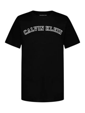 T-shirt de gola redonda com logótipo estampado para meninos