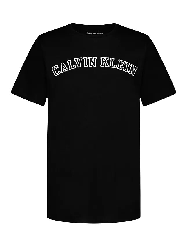T-shirt de gola redonda com logótipo estampado para meninos T-shirt de gola redonda com logótipo estampado para meninos