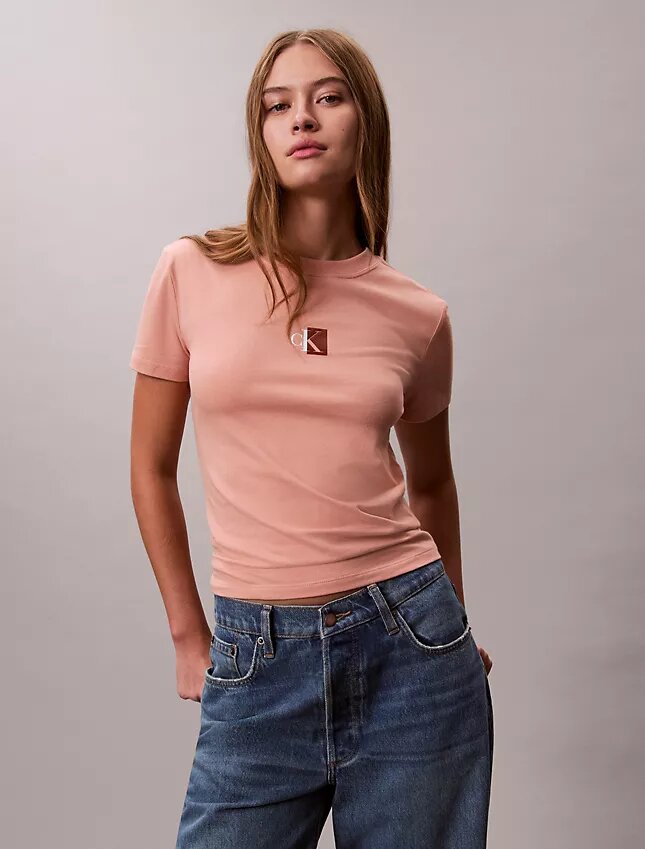 T-shirt de gola redonda com logótipo Monogram T-shirt de gola redonda com logótipo Monogram