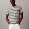 T-shirt de gola redonda com riscas Liquid Touch