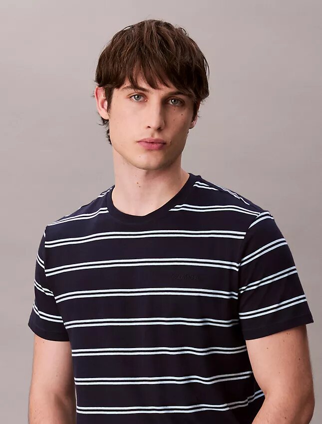 T-shirt de gola redonda com riscas Liquid Touch T-shirt de gola redonda com riscas Liquid Touch