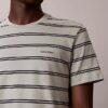 T-shirt de gola redonda com riscas Liquid Touch