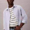 T-shirt de gola redonda com riscas Liquid Touch