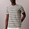 T-shirt de gola redonda com riscas Liquid Touch